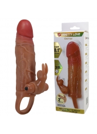 Карамельная вибронасадка с клиторальным стимулятором Osmar - 20,5 см. - Baile - в Вологде купить с доставкой