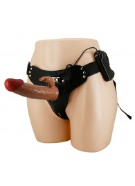 Мужской полый страпон с вибрацией Marion - Baile - купить с доставкой в Вологде