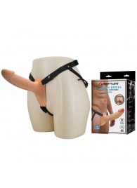 Телесный полый мужской страпон London - 16,8 см. - Baile - купить с доставкой в Вологде