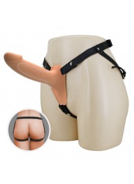 Телесный полый мужской страпон London - 16,8 см. - Baile - купить с доставкой в Вологде