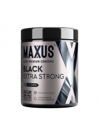 Черные утолщенные презервативы MAXUS Extra Strong с железным кейсом - 15 шт. - Maxus - купить с доставкой в Вологде