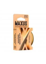 Точечные презервативы MAXUS 2000 Amazing Dots с железным кейсом - 3 шт. - Maxus - купить с доставкой в Вологде