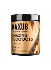 Точечные презервативы MAXUS 2000 Amazing Dots с железным кейсом - 15 шт. - Maxus - купить с доставкой в Вологде