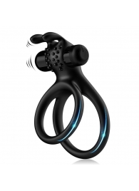 Черное эрекционное виброкольцо с подхватом мошонки Stay Hard - Boys of Toys - в Вологде купить с доставкой