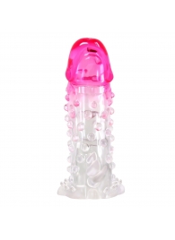 Прозрачно-розовая насадка на пенис Wilford - 13,5 см. - Baile - в Вологде купить с доставкой