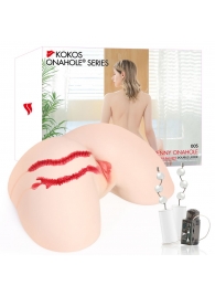 Мастурбатор-полуторс с двойным слоем материала и вибрацией Jenny Onahole Real Hips - KOKOS - в Вологде купить с доставкой