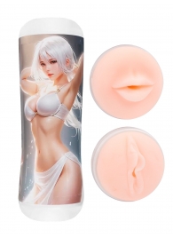 Двусторонний мастурбатор в колбе аниме - вагина и ротик - Tokyo Style - в Вологде купить с доставкой