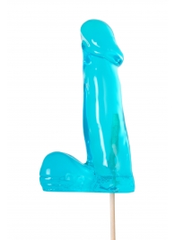 Голубой леденец в форме члена со вкусом блю кюрасао - 173 гр. - Sosuчki - купить с доставкой в Вологде