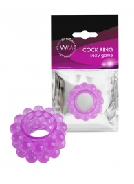 Лиловое эрекционное кольцо с 2 рядами стимулирующих шариков - Erowoman-Eroman - в Вологде купить с доставкой