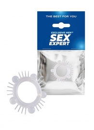 Эластичное эрекционное кольцо с шишечками и шипами - Sex Expert - в Вологде купить с доставкой