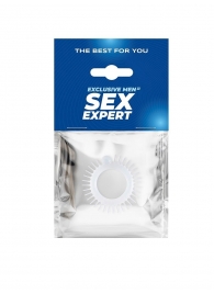 Эластичное эрекционное кольцо с шипиками и шариком - Sex Expert - в Вологде купить с доставкой