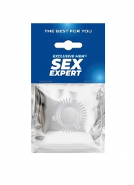 Эластичное эрекционное кольцо с 3 шариками и шипами - Sex Expert - в Вологде купить с доставкой