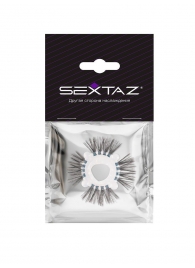 Эластичное эрекционное кольцо с черными «ресничками» - Sextaz - в Вологде купить с доставкой