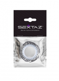 Эластичное эрекционное колечко с черными «ресничками» - Sextaz - в Вологде купить с доставкой