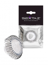 Эластичное эрекционное кольцо с длинными черными «ресничками» - Sextaz - в Вологде купить с доставкой