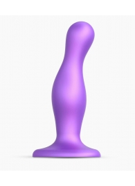 Фиолетовая насадка Strap-On-Me Dildo Plug Curvy size M - Strap-on-me - купить с доставкой в Вологде