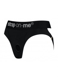 Черные трусики для насадок Heroine Lingerie Harness - size XL - Strap-on-me - купить с доставкой в Вологде