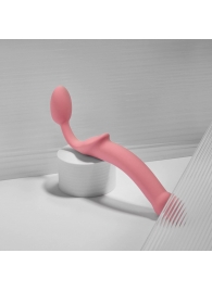 Розовый безремневой страпон Strap-on-me Semi-Realistic Bendable Strap-On size XL - Strap-on-me - купить с доставкой в Вологде