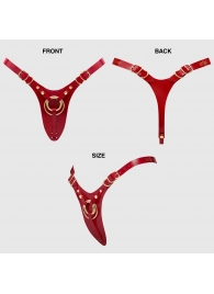 Красный пояс для фиксации насадок Strap-On-Me Leatherette Harness Fabulous - Strap-on-me - купить с доставкой в Вологде