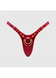 Красный пояс для фиксации насадок Strap-On-Me Leatherette Harness Fabulous - Strap-on-me - купить с доставкой в Вологде