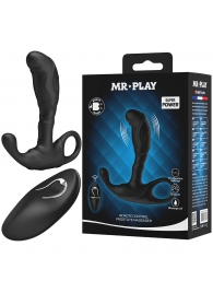 Черный изогнутый массажёр простаты с вибрацией и пультом ДУ - Baile - в Вологде купить с доставкой