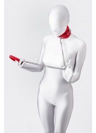 Красный ошейник с подкладкой из меха - ToyFa - купить с доставкой в Вологде