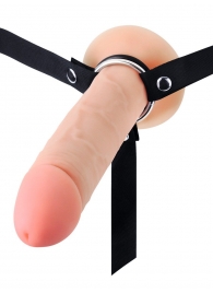 Мужской полый страпон на регулируемых ремешках - 22 см. - Sex Expert - купить с доставкой в Вологде