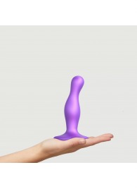 Фиолетовая насадка Strap-On-Me Dildo Plug Curvy size S - Strap-on-me - купить с доставкой в Вологде