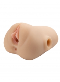 Телесный мастурбатор с вибрацией Double Pounder Vibrating Squeeze Stroker - Pipedream - в Вологде купить с доставкой