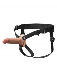 Телесный пустотелый фаллопротез 5’’ Hollow Silicone Strap-On - 14 см. - Pipedream - купить с доставкой в Вологде