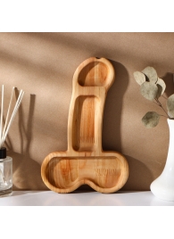 Деревянное блюдо для подачи в форме члена (25 х 16,5 х 1,7 см) - Сима-Ленд - купить с доставкой в Вологде