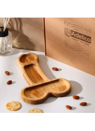 Деревянное блюдо для подачи в форме члена (25 х 16,5 х 1,7 см) - Сима-Ленд - купить с доставкой в Вологде