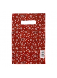 Красный подарочный новогодний пакет с вырубной ручкой (20х30 см) - Сима-Ленд - купить с доставкой в Вологде