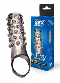 Дымчатая насадка на пенис с выпуклостями - 11 см. - Sex Expert - в Вологде купить с доставкой