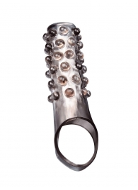 Дымчатая насадка на пенис с выпуклостями - 11 см. - Sex Expert - в Вологде купить с доставкой