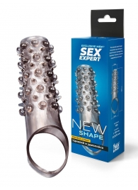 Дымчатая насадка на пенис с шипами и выпуклостями - 12 см. - Sex Expert - в Вологде купить с доставкой