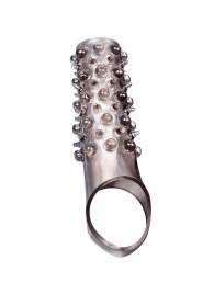 Дымчатая насадка на пенис с шипами и выпуклостями - 12 см. - Sex Expert - в Вологде купить с доставкой