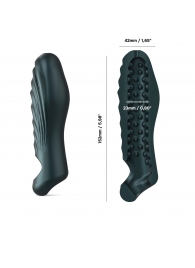 Серая силиконовая насадка на пенис с подхватом Manwan Ryzer - Manwan - в Вологде купить с доставкой