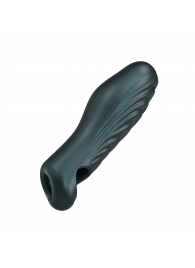 Серая силиконовая насадка на пенис с подхватом Manwan Ryzer - Manwan - в Вологде купить с доставкой