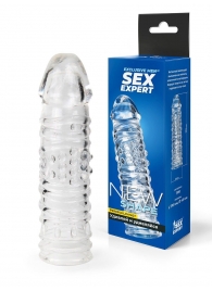 Прозрачная закрытая насадка на пенис - 17 см. - Sex Expert - в Вологде купить с доставкой