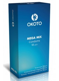 Презервативы OKOTO Mega Mix - 18 шт. - Sitabella - купить с доставкой в Вологде