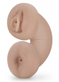 Телесный люминесцентный двусторонний мастурбатор Tasha - Blush Novelties - в Вологде купить с доставкой