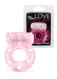 Розовое эрекционное виброкольцо с бабочкой - 1137 - в Вологде купить с доставкой