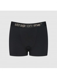 Черные трусики-боксеры для фиксации насадок Strap-on-me Harness Lingerie Allure - size XS - Strap-on-me - купить с доставкой в Вологде
