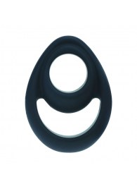 Черное эрекционное кольцо Double Ergo Silicone Cockring - Shots Media BV - в Вологде купить с доставкой
