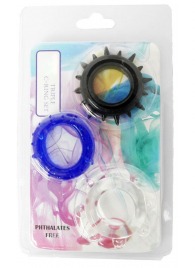 Набор из 3 эрекционных колец разного цвета и рельефа - Boys of Toys - в Вологде купить с доставкой