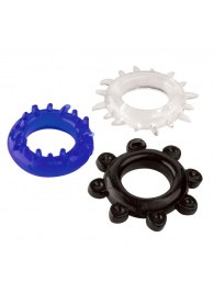 Набор из 3 эрекционных колец разного цвета и рельефа - Boys of Toys - в Вологде купить с доставкой