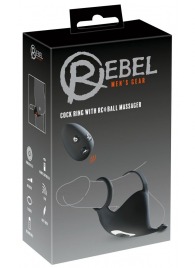 Черная вибронасадка для эрекции и стимуляции мошонки Cock ring with RC ball massager - Orion - в Вологде купить с доставкой