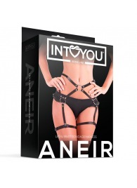Черные стрепы на бёдра Aneir - Intoyou - купить с доставкой в Вологде