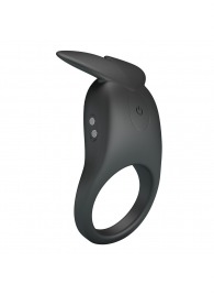 Черное перезаряжаемое виброкольцо Carlton - Baile - в Вологде купить с доставкой